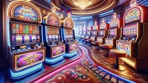 Mesin slot penuh warna dengan berbagai tema menarik dan bonus menarik yang interaktif